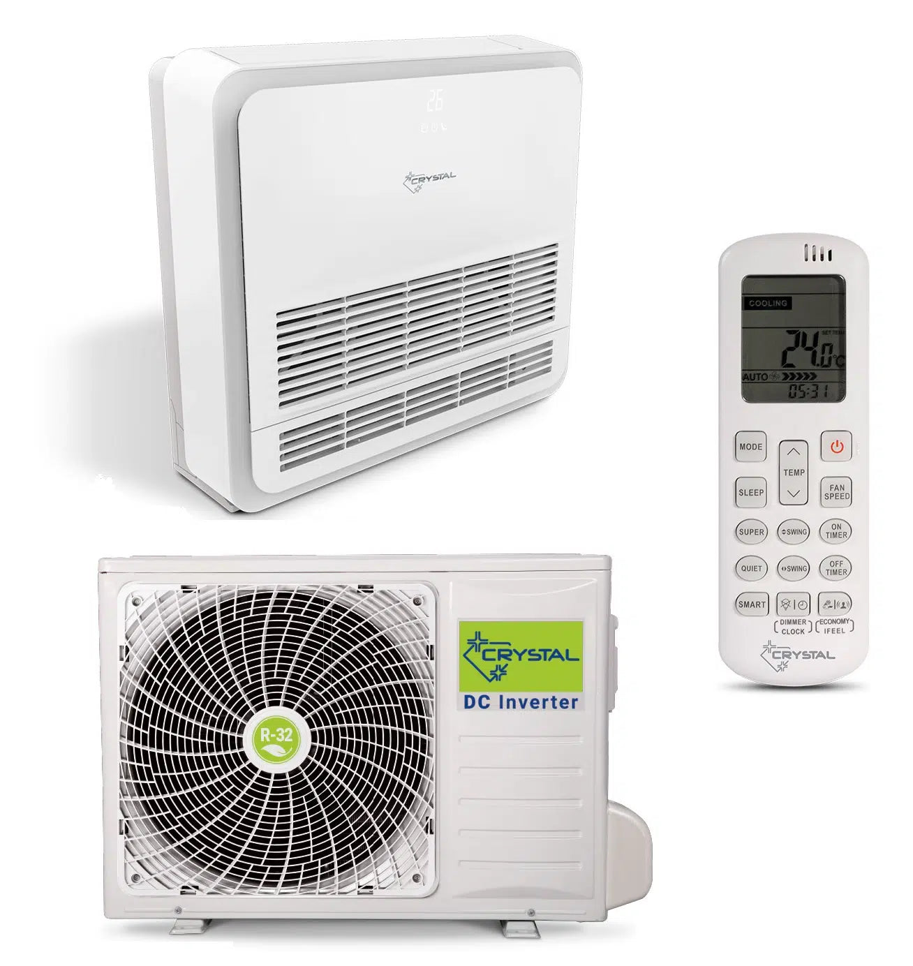 Crystal - подов  - 18 000 BTU - Инверторен климатик с WiFi и самопочистване