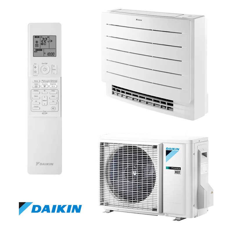 Daikin Perfera- подов - 12 000 BTU - Инверторен подов климатик с Flash Streamer филтър и самопочистване