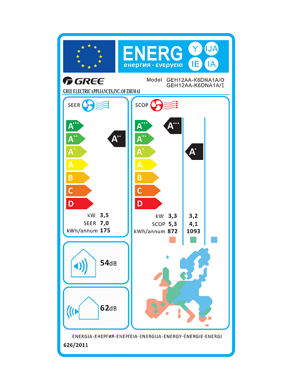 Gree- подов - 12 000 BTU - Инверторен подов климатик с йонизация и самопочистване