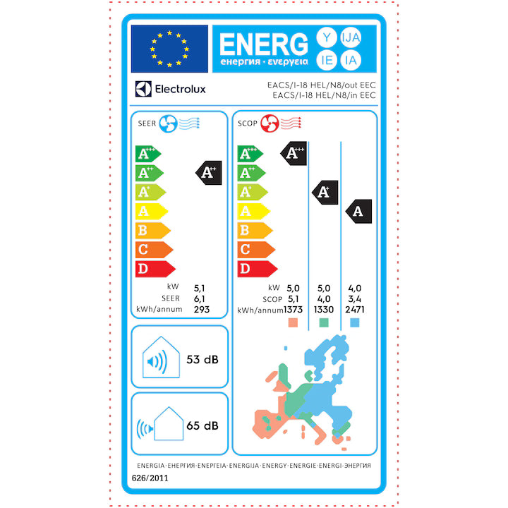 Electrolux HEL - 18 000 BTU - Инверторен климатик с филтрация и самопочистване