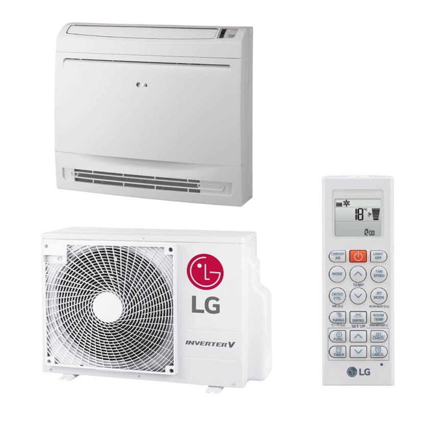 LG - подов - 12 000 BTU - Инверторен подов климатик с антибактериален филтър и самопочистване
