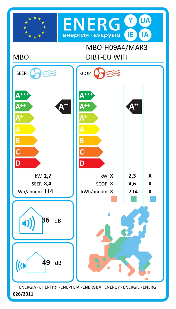 ПРОМО ПАКЕТ MBO 9 000 BTU + Включен монтаж + Антивибрационни тампони