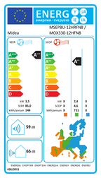 Midea - All Easy Pro Nordic А+++ - 12 000 BTU - Инверторен климатик с Intelligent Eye и самопочистване