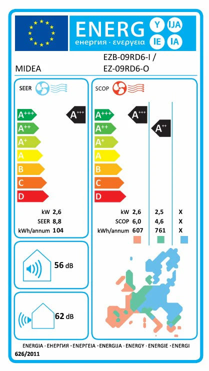 Midea Solstice AI - А+++ - 9 000 BTU - Инверторен климатик с AI и самопочистване