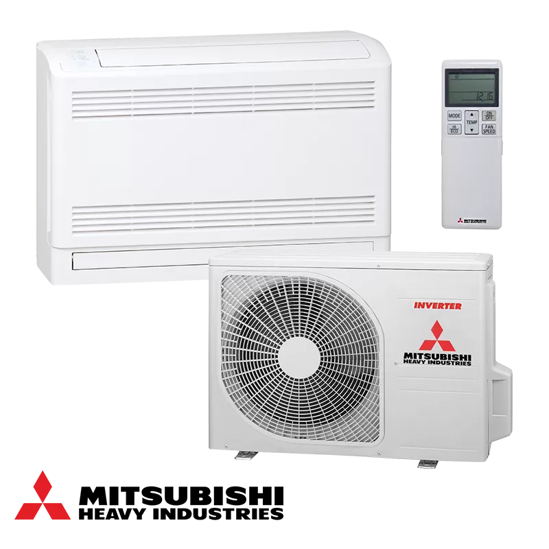Mitsubishi Heavy Industries - подов - 12 000 BTU - Инверторен подов климатик с ензимен + фотокаталитичен филтър и самопочистване