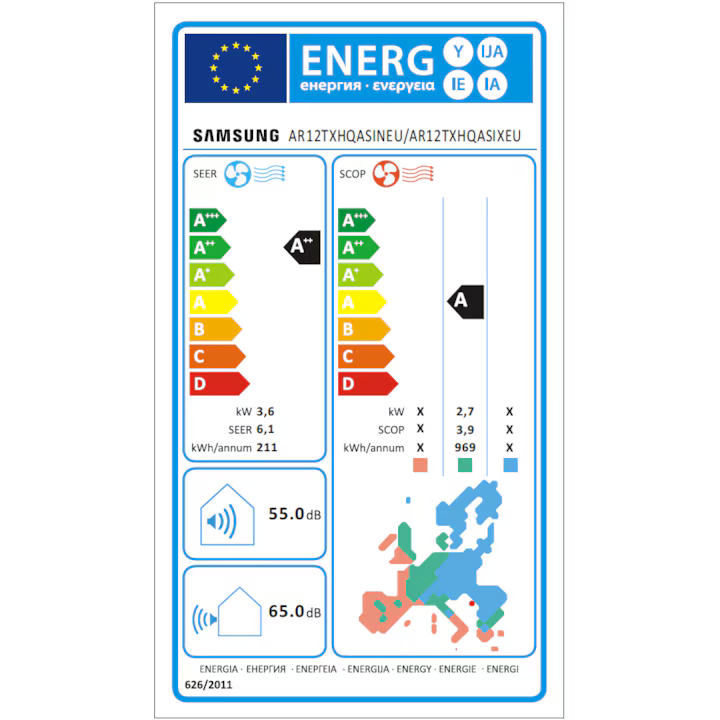 Samsung TXHQASIN - 12 000 BTU - Инверторен климатик с филтрация и самопочистване
