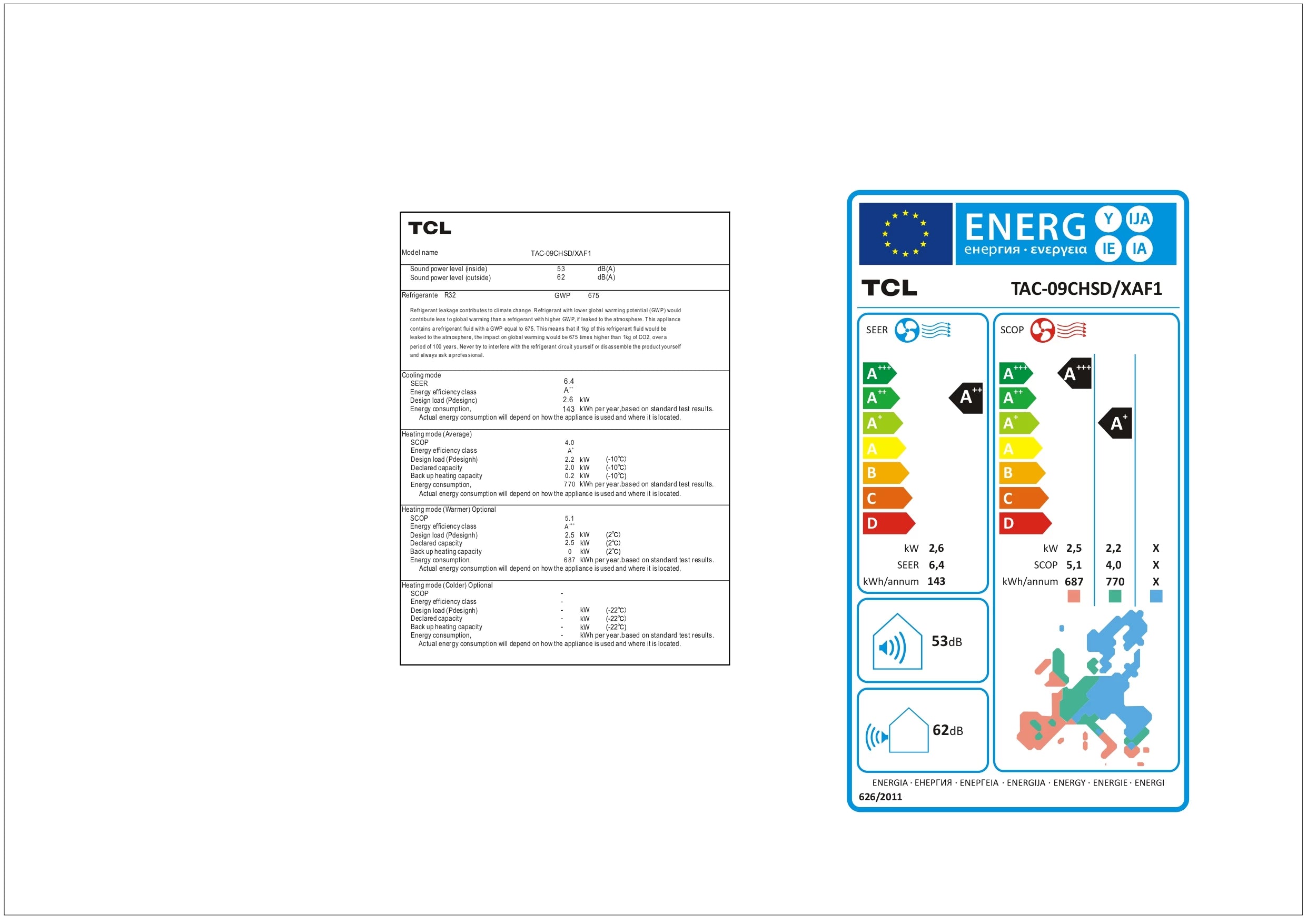 TCL XAF1 - OLD - 9 000 BTU - Инверторен климатик с WiFi и самопочистване