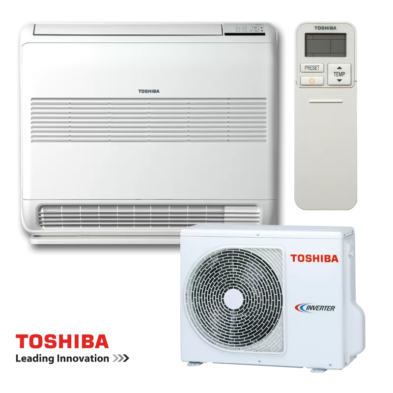 Toshiba Bi-flow - подов - 10 000 BTU - Инверторен подов климатик с Plasma Quad Plus филтър и самопочистване
